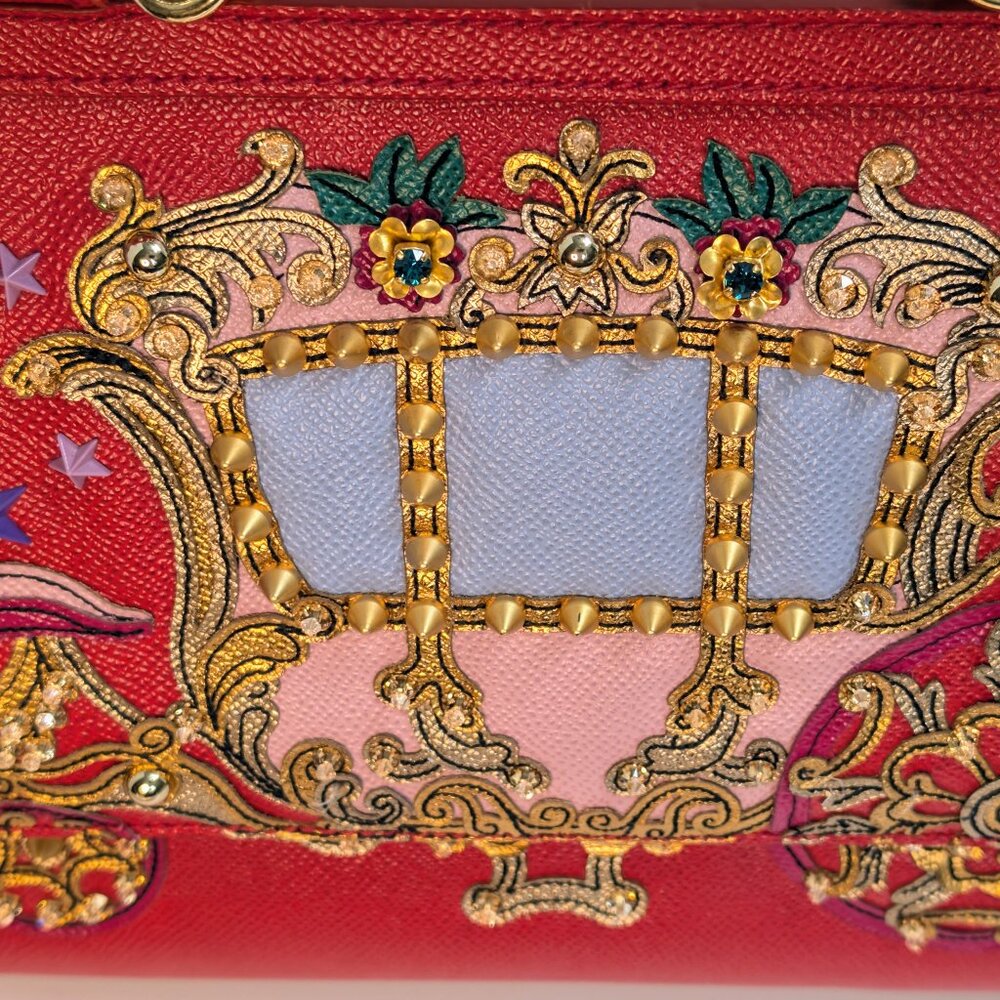 Dolce & Gabbana Sicily Medium Embellished Dauphine Leather bag - Picture 6 of 6
